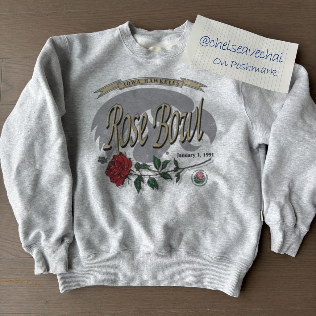 Vintage Varsity Of Iowa Hawkeyes Rose Bowl 1991 Sweatshirt Ncaa Football Shirt